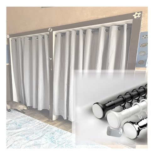 Barre de rideau de douche à tension sans perçage extensible extra longue
