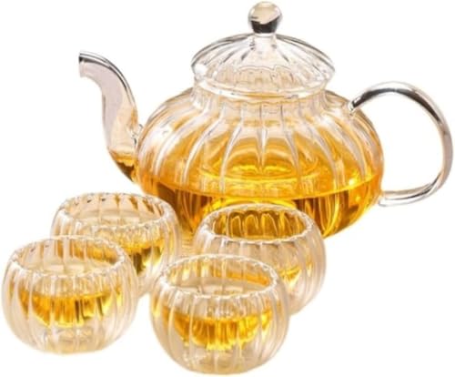 Zxyler 耐熱ガラス ティーポット 茶こし付き ハーブティー/フルーツティー/紅茶用 ポット おしゃれ 業務用 家庭用 ティーサーバー ティーパーティー対応