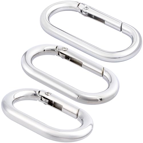 Image of Oval Spring Ring Clips, Metal Keyring Purse Clip