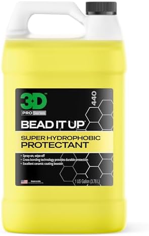 3D Bead It Up Ceramic Coating Booster Spray - Super Hydrophobic Bead Maker - Polymer Paint Protectant & Sealant 1 Gallon