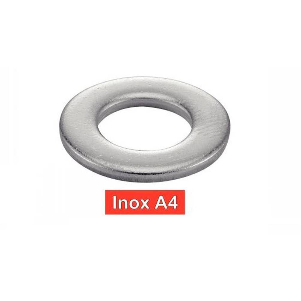10 arandelas planas cortadas 39 mm – DIN 125 a – ISO 7089 – UNI 6592 – Inox A4 – D-Work