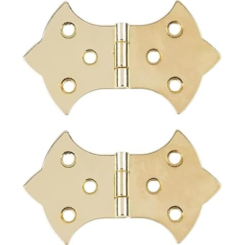 Brass Butterfly Hinge | Pack of 20 | Cabinet, Cupboard Door, Trunk, Box | Vintage Furniture Hardware | BH10-SB (10) Cover
