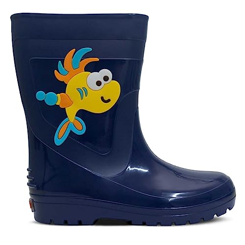 Galocha Bota Chuva Infantil Nº 25 Ao 32 Moda Menina Menino 09.14 (Marinho, br_footwear_size_system,