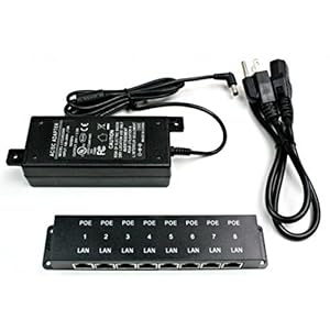PoE Injector – PoE Wereld 8 Port Power Over Ethernet Passive 10/100 PoE Injector voor 8 IP Camera VoIP Telefoon Access…
