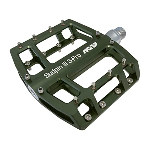 NC-17 Sudpin III S-Pro Aluminium Platform Pedals, dark green, standard size - Image 3
