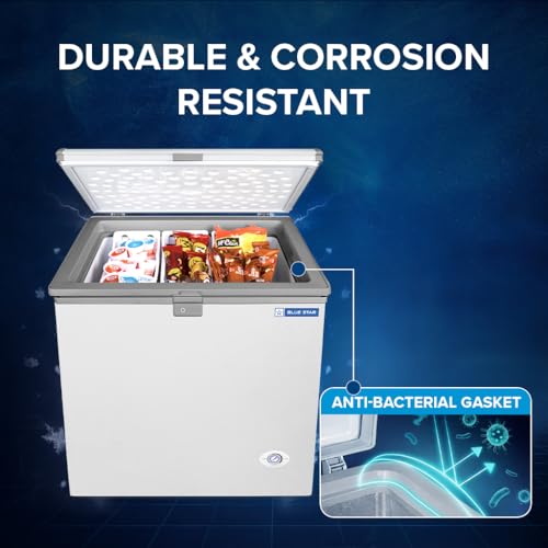 Image of Blue Star HT3-N180, 180 Liter Hard Top Single Door Deep Freezer (161 Liter, White, 3-star)