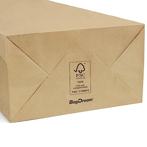 BagDream Paper Lunch Bags 4lb 100Pcs Kraft Brown Snack Bags Bulk, for Craft, Lunch, Bread, Sandwich, Candy, Treats, 5x2.95x9.45 Inches Recyclable Brown Small Paper Sacks White Dot - Thumbnail 7