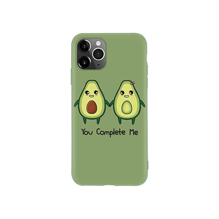 Yoedge 2 Stück Handyhülle für Apple iPhone 8/7 / SE2022 / SE2020 4,7" Hülle mit Muster, Weiche TPU Soft Slim Silikon Schutzhülle Con Motiv Aesthetic, Stoßfeste Case Cover für iPhone8, Avocado – Bild 4