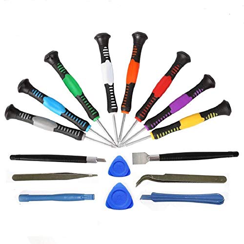 Turaikis 16 in 1 Repair Screwdriver Set with T5 T6,Magnetic Star Screwdrivers Repair Tools for iPhone X,iPhone 8/8Plus,iPhone 7/7plus,6/5/4,IPad,Laptops,Computers,Xbox,PS