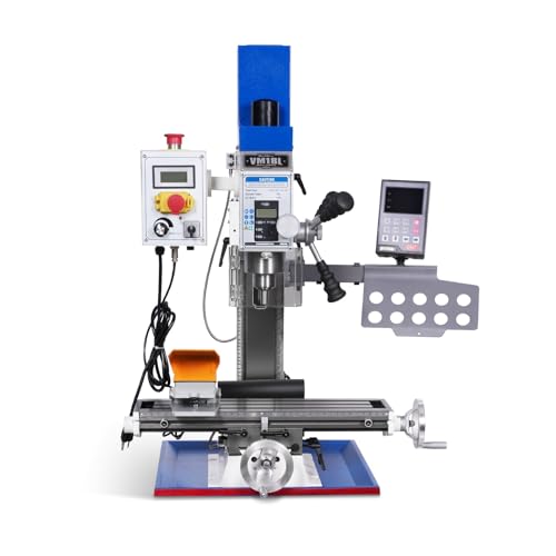 MechMaxx 6'x20'' Benchtop Mill Drill Machine with DRO, Variable Speed, R8 Spindle, 1 HP, 110V,...