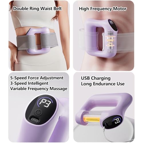 Aro Fascial Eléctrico Multifuncional para Cuerpo Completo APLUSH, Masajeador Ergonómico Portátil para Relajación Profunda de Tejidos, Recuperación de Nudos Musculares y Alivio Abdominal miniatura 5
