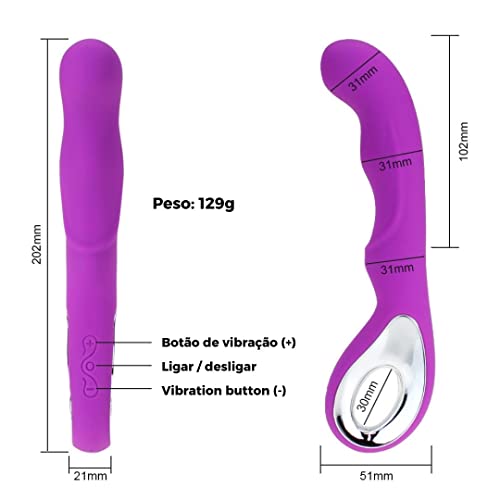 Vibradores Vara Estimulador 10 Modos de Vibrações Ponto G Clitóris Mamilo Massageador Brinquedos Sex