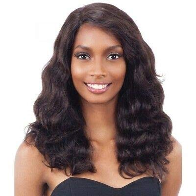 NAKED UNPROCESSED REMY HUMAN HAIR INVISLBLE L-PART LACE FRONT WIG - BODY WAVE