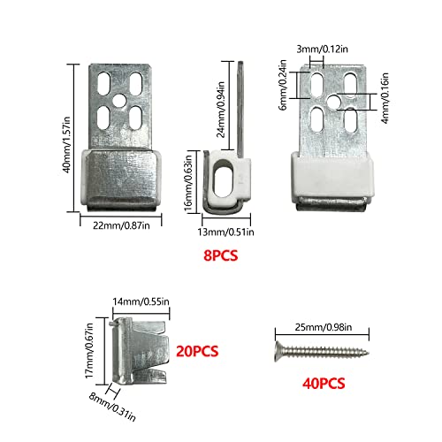 JJWNMLL 8Pcs Sofa Spring Clip Kit - Repair Couch & Chair Upholstery with Stay Wire Clips & Nails
