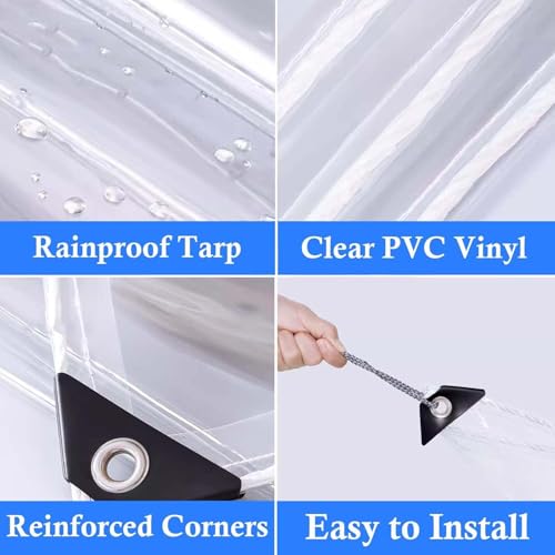 0.35mm Epaisse Multifonction PVC bâche transparente de qualité supérieure