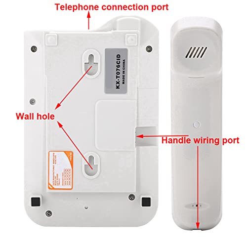 Teléfono con cable con identificador de llamadas, pantalla miniatura 6