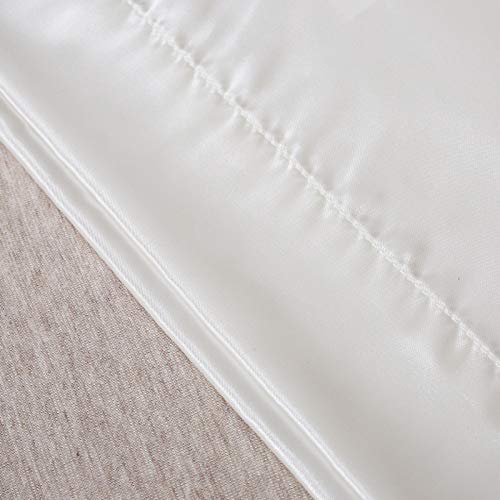 Lcbd Silky Satin Toddler Pillowcases Set Of 2, Super Soft Travel Pillow Covers, Small Kids Pillow Cases With Envelope Closure, 13"X 18", Ivory #TOP2