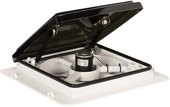 MAXXAIR 1000301 Roof Hood Maxxfan Plus Supply and Extraction Fan, Black, 37.5 x 38.3 cm, 10 Levels, Electric, Plastic