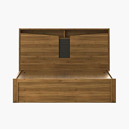 Image of Home Centre Quadro Flex Queen Size Bed with Hydraulic Storage (Engineered Wood,Brown)