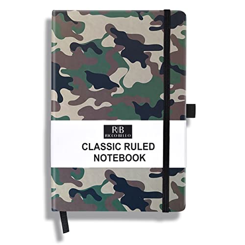 Green Camouflage Lined Journal Notebook