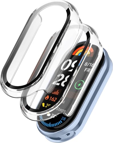 �y2�Z�b�g�zXiaomi Smart Band 10 �p �P�[�X �ی�J�o�[ ��̌^ �y�� PC�f�� + �����K���X �X�}�[�g�o���h�p �t�B������̌^�J�o�[ �S�ʕی� ���h�~ �Ռ��z�� ������ �w��h�~ ���t���ȒP �yXiaomi Smart Band