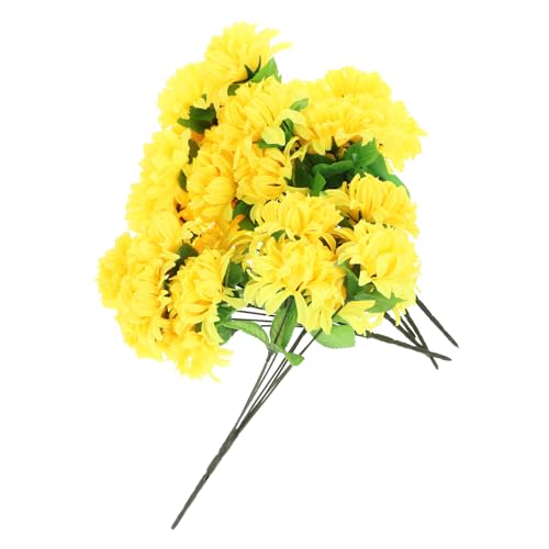 Cabilock Crisantemi Artificiali per Tombe Fiori Finti Commemorativi per Cimitero Disposizione di Crisantemi Finti per Cimitero per Tombe all Aperto Decorazioni per Bouquet