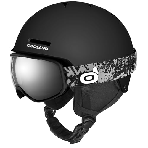 Odoland Kids Ski Helmet, Snow Helmet with Ski Goggles for Boys and Girls, Safety...