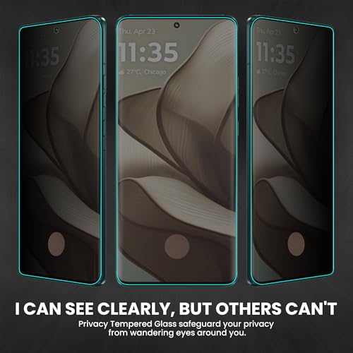 Image of FIRST MART UV Privacy Tempered Glass for Motorola Edge 50 | Anti-Spy 9H Curved Screen Protector, Edge-to-Edge, Case-Friendly | 1 Pack