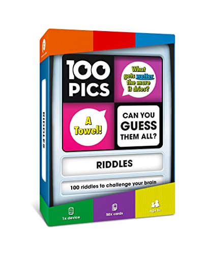 100 PICS Riddles Game - Guess 100 Riddles and Brain Teasers. 50 cards with picture and anagram...