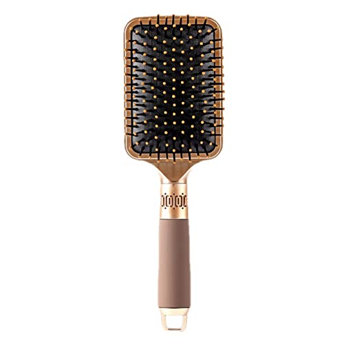 Brosse Démêlante Bleue avec Palette Arc-en-ciel, Brosse à Cheveux pour Femmes Filles, Brosse Lissante Lissante pour Cheveux Ondulés Crépus Longs et épais, Poils en Nylon et