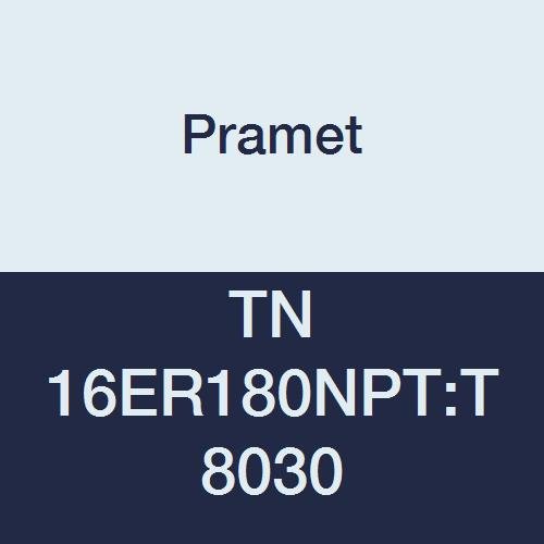 Pramet TN 16ER180NPT:T8030 Carbide Indexable External Threading Insert, Multi-Material (P30,M25,K30), National Pipe Thread, TPI 18, 3 Cutting Edges, PVD, Use SER/L Toolholder, Gold (Pack of 5)