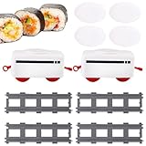 Generisch Juguete de tren de sushi, funciona con pilas, ferrocarril giratorio, decoración de mesa de fiesta, juguetes educativos para niños a partir de 4 años y niñas, juego de rol creativo, juego de