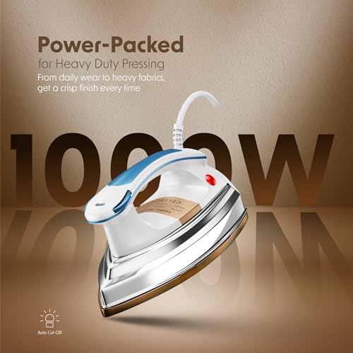 Image of CELLECOR CDIHW10-WH Ironix Dry Iron 1000W |Heating Power| Electric Iron - White