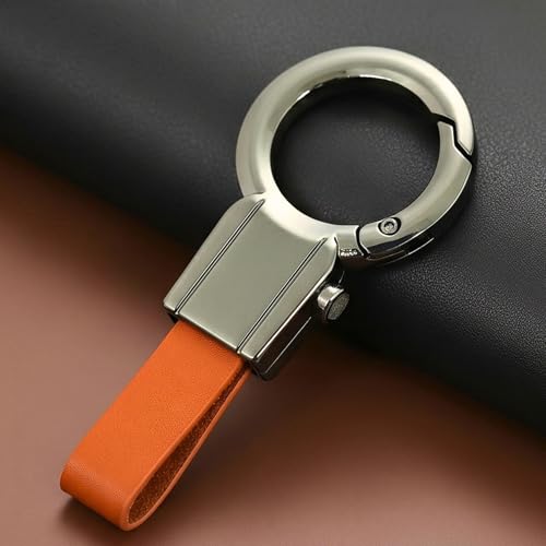 Image of THE MEN THING - Stylish Multicolor Stainless Steel Keychain for Men & Boys (CORE LOOP - Brown)