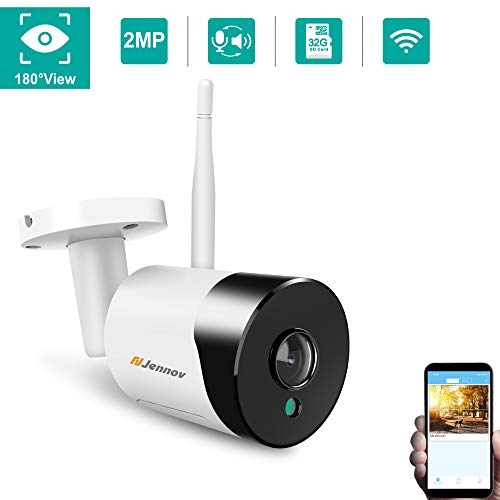 Fisheye WiFi Security Camera, Jennov Wireless IP Security Camera Outdoor Weatherproof & Indoor