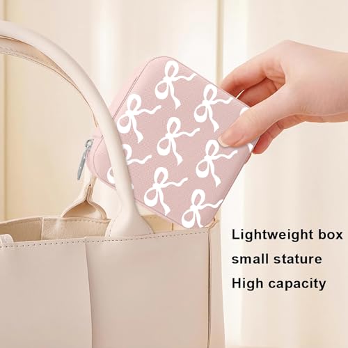 Coffret bijoux en cuir synthétique blanc de qualité supérieure pour femme - 7