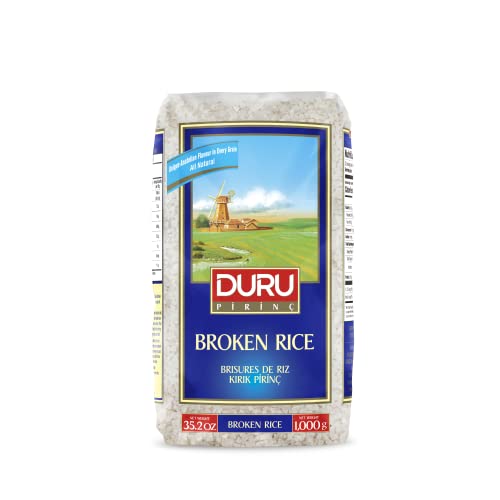 Duru Broken Rice, 35.2oz (1000g), 100% Natural and Certificated, Non-GMO, Great for Vegan Recipes, Gluten Free