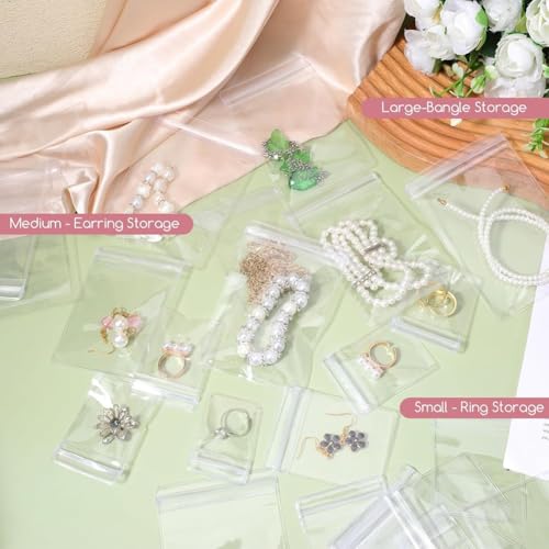 Bolsas para guardar pulseras y joyas de plástico transparente 300 uds 6