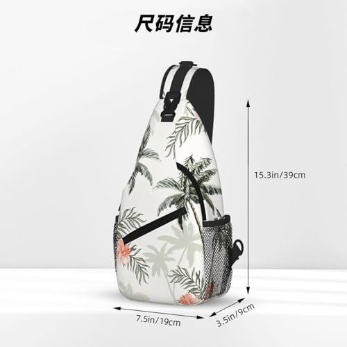 Tropical Palm Trees Printing Cross Chest Bag Diagonally Cute Prints Suitable For Men Outdoor Hiking Daily Travel Long Trips4