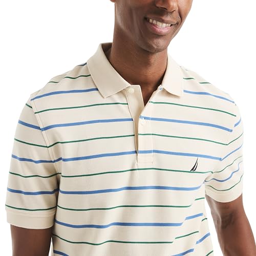 Camiseta polo clásica con rayas para hombre de Nautica miniatura 2