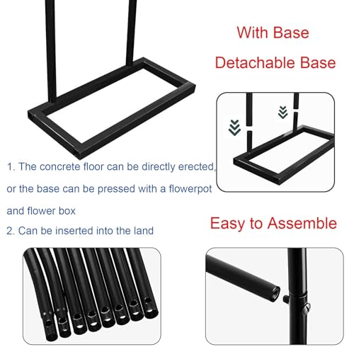 Treillis de jardin pour plantes grimpantes modulable noir - 7