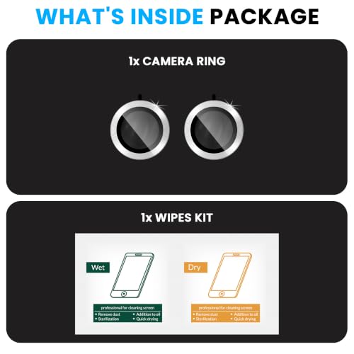 Image of ArmourPro Camera Lens Protector for Vivo T5 Lite (6.74 Inches) Tough HD Individual Aluminum Alloy Rings 9H Camera Cover, Scratch-Resistant,Camera Lens Protection| Silver, 1 Pack