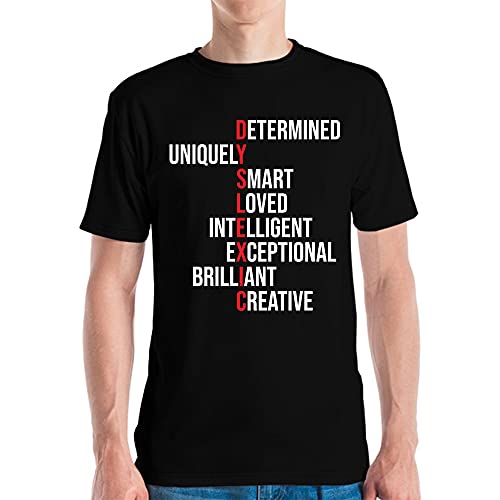 Dyslexia Awareness Teacher Therapist Unique Dyslexic Reading Therapy T-Shirt Men Women Kids(Black, 12/13 Years)
