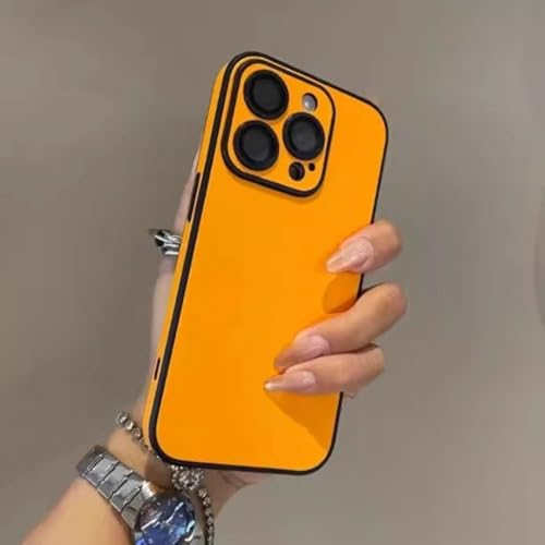 Coque iPhone 14 Pro antichoc orange mate contre les chutes et rayures