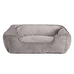 Dibea  Cama Perros 2 En 1 Cojín Perros Sofá Perros Tamaño (M) 80X60 Cm Gris, M, Gris 1700 g