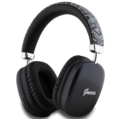 CG Mobile Guess Bluetooth Earphone Gcube Metallic Script Logo Black