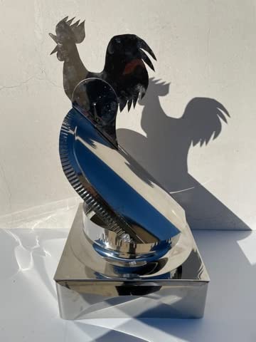 Fumaiolo Girevole comignolo Gallo Inox con Galletto (42x42cm)