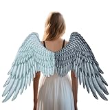 Ajustement Costume Polyvalent: Angel Wings Adult assure un ajustement de costume neutre en genre avec une compatibilité unisexe aux tons neutres, offrant un look polyvalent à la silhouette épurée. Cet accessoire d'aile adaptable améliore l'apparence du ange, le rendant idéal pour les fêtes, pièces de théâtre ou séances photo où l'adaptabilité et la sophistication sont essentielles pour un style raffiné.
