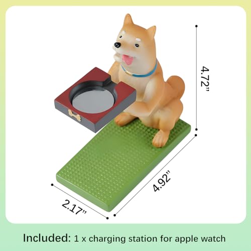 Soporte de carga Shiba Inu para Apple Watch estación base de silicona 7