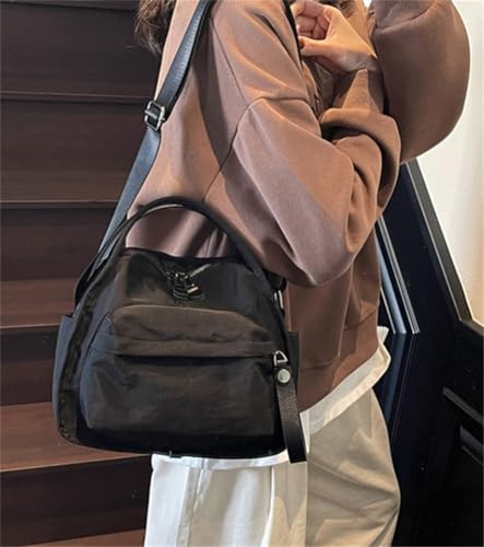 Nylon Crossbody Bags for Women Casual Top Handle Satchels Underarm Shoulder Hobo Purse Small Tote Bag Commute Clutch Purse2